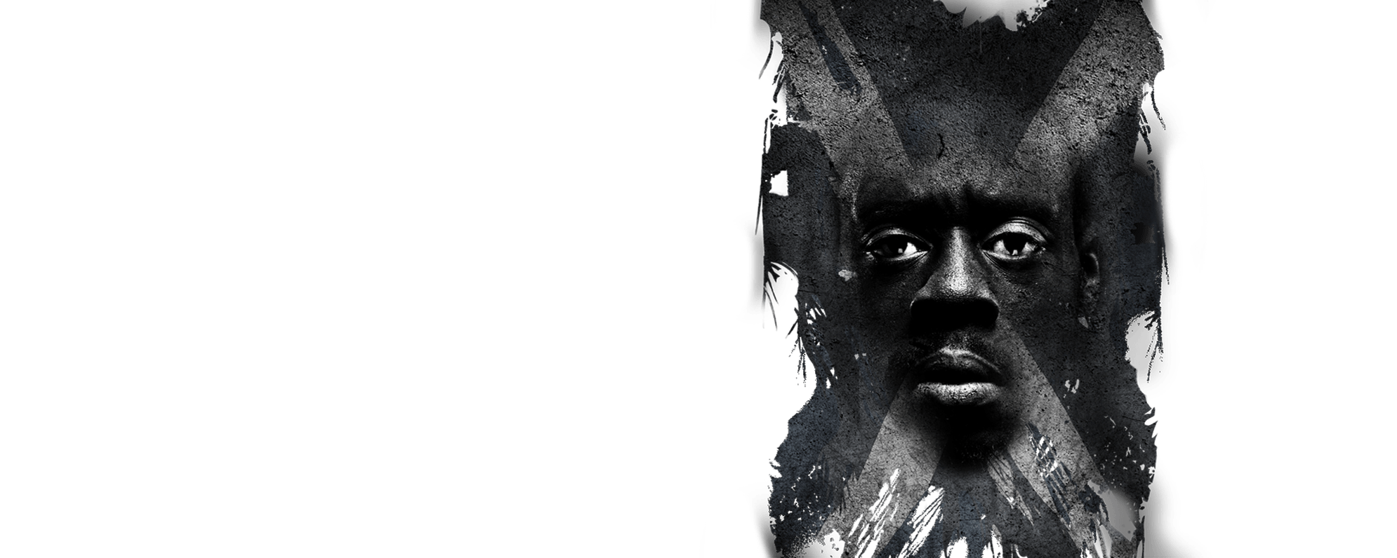 The face of Macbeth blended into the Scottish Flag