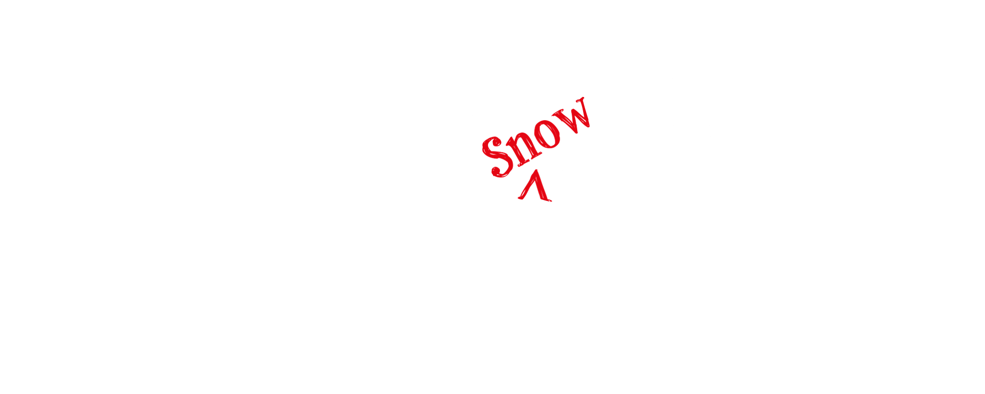 Text: Christmas at the (Snow) Globe, image of Sandi Toksvig dressed as a snowman