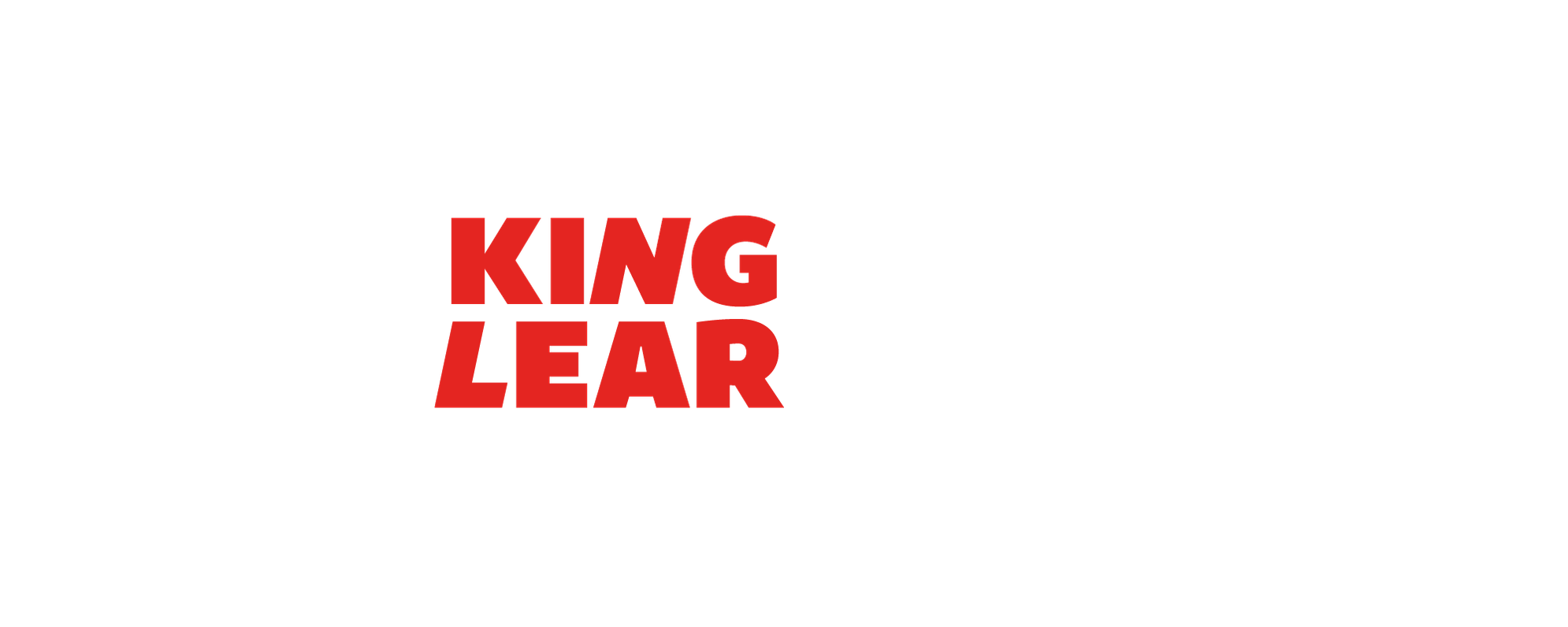 The words King Lear in red font appear