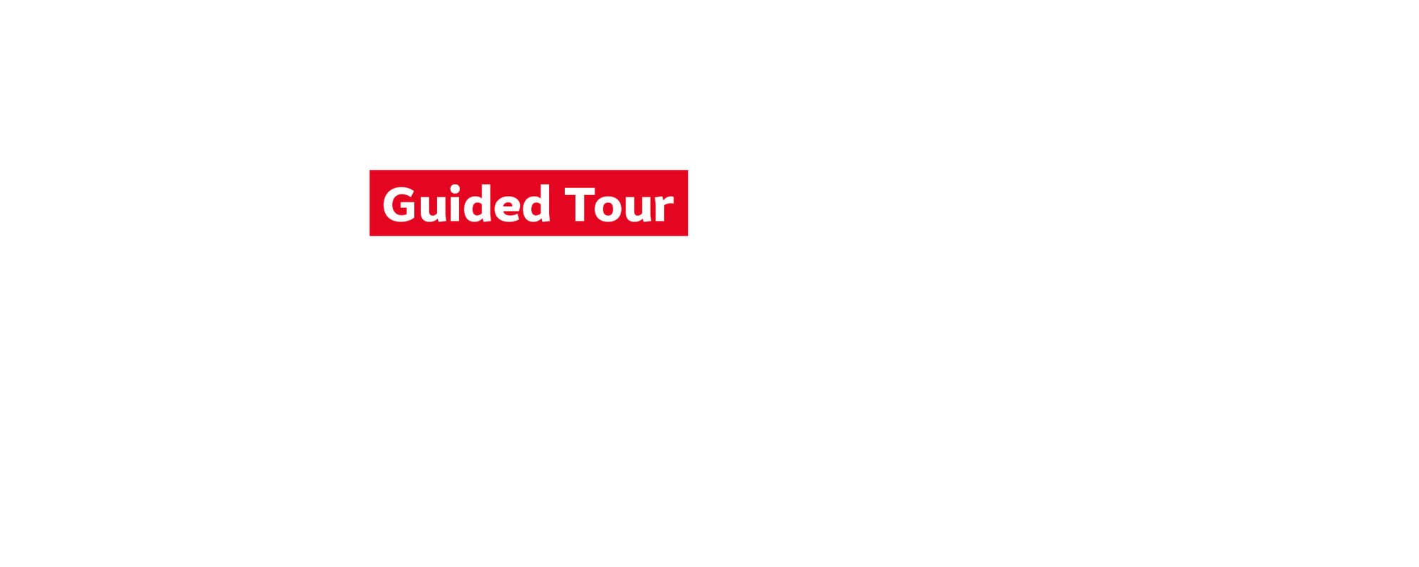 White text which reads the comedy of errors guided tour.