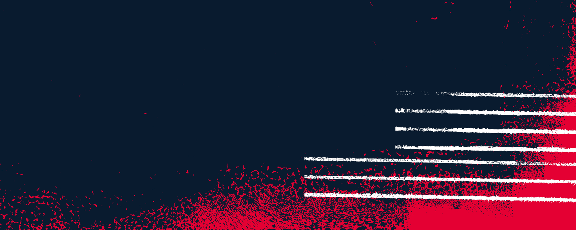 A blue and red background with white lines on it.