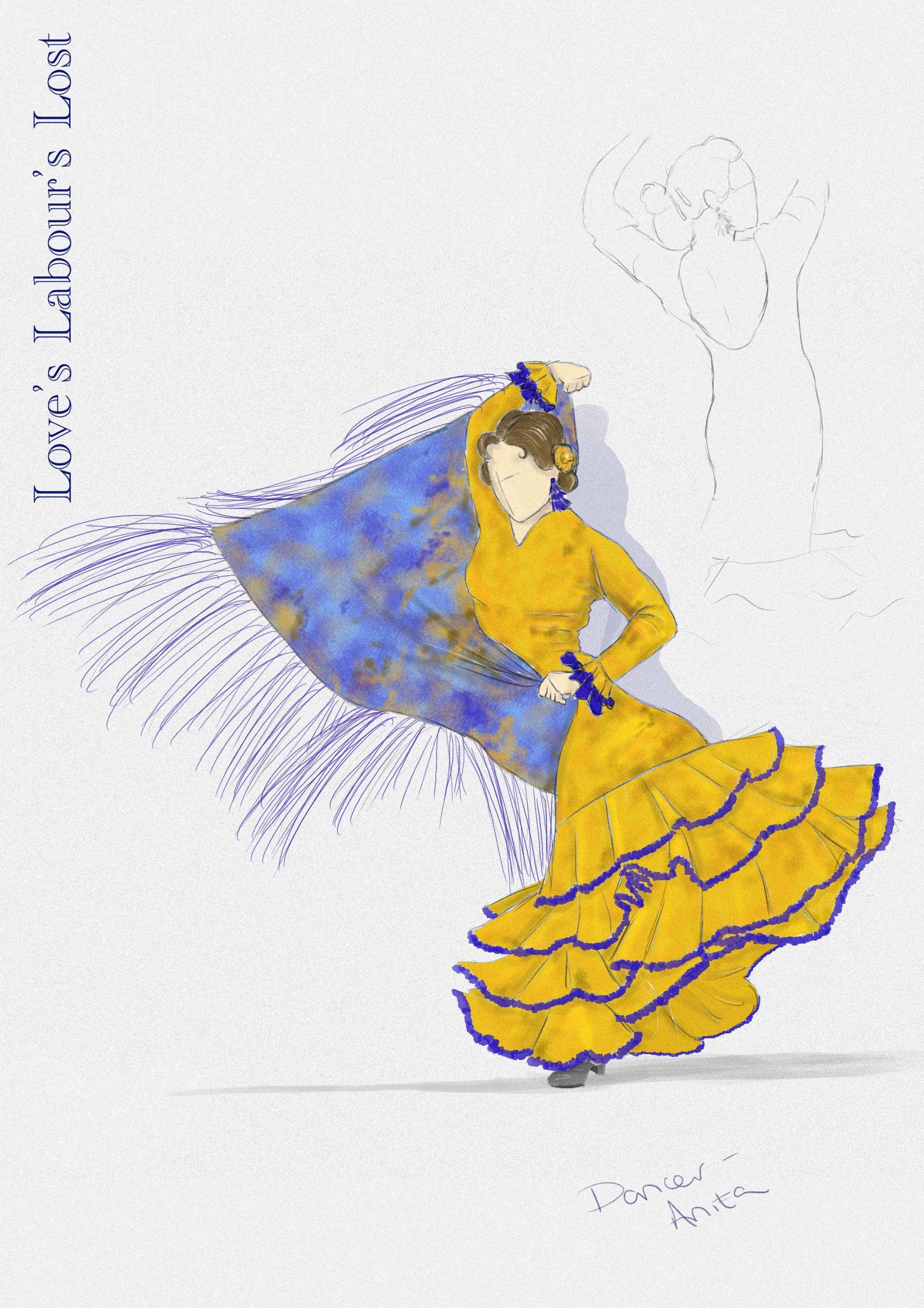 Costume design drawing