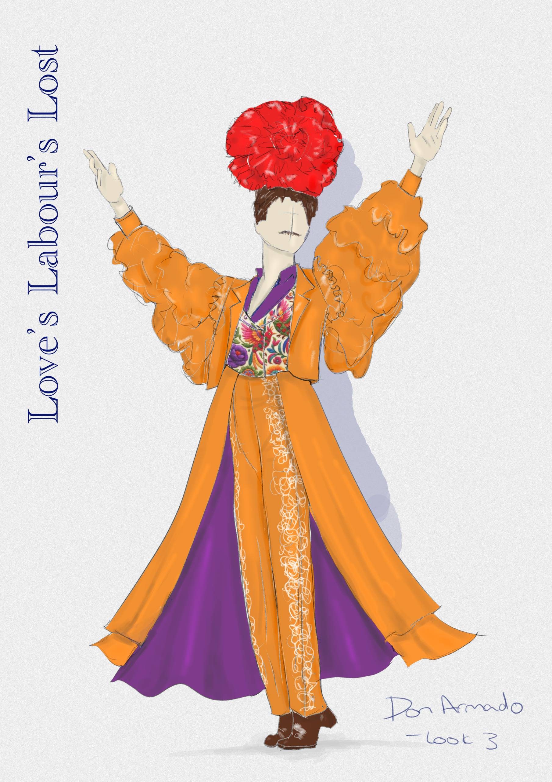 Costume design drawing
