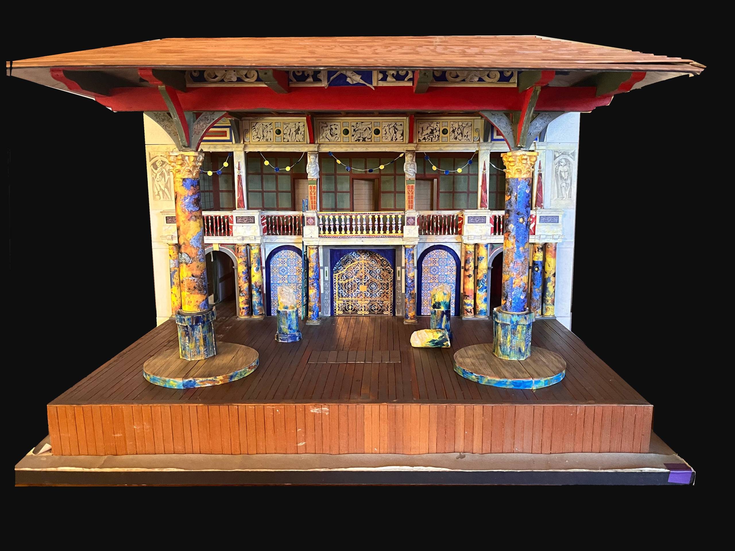 A model box of the Globe Theatre