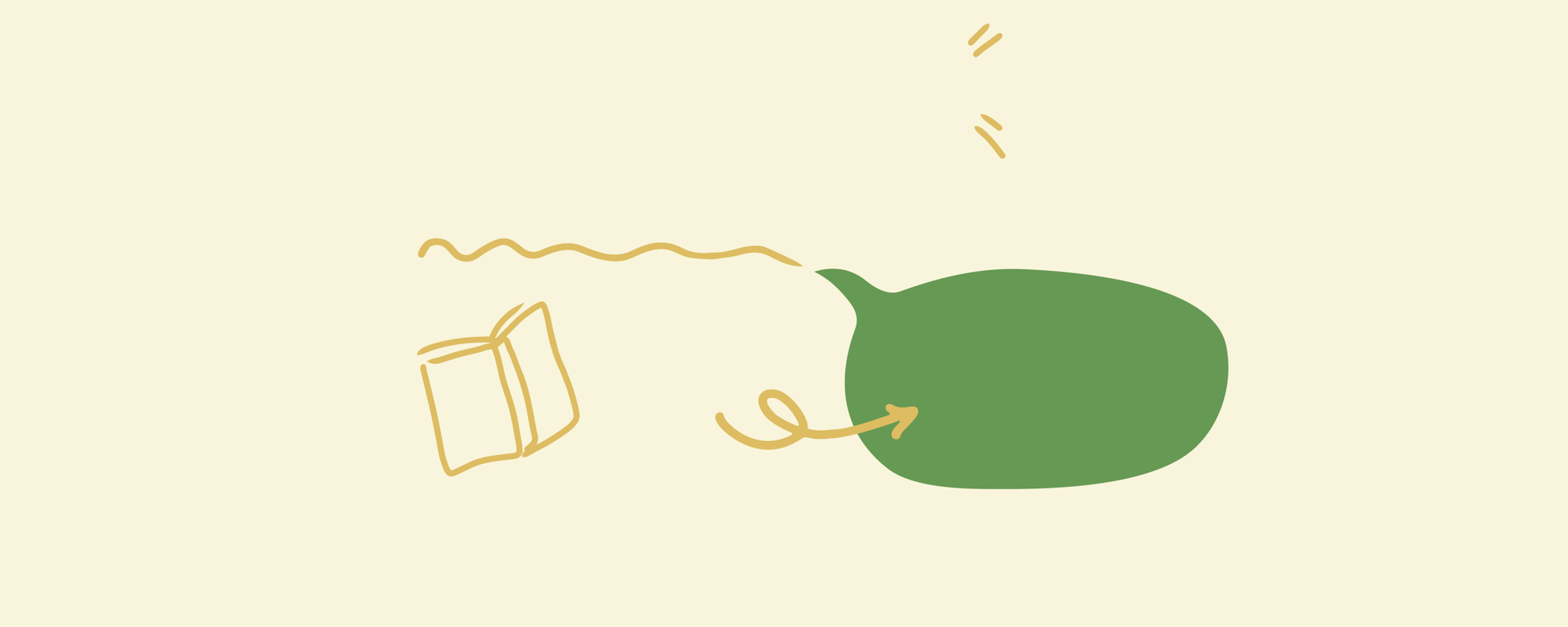 Book and green speech bubble