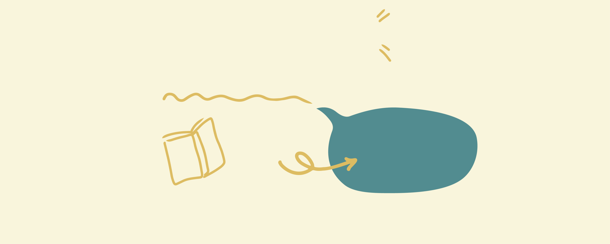 Illustration of book and speech bubble